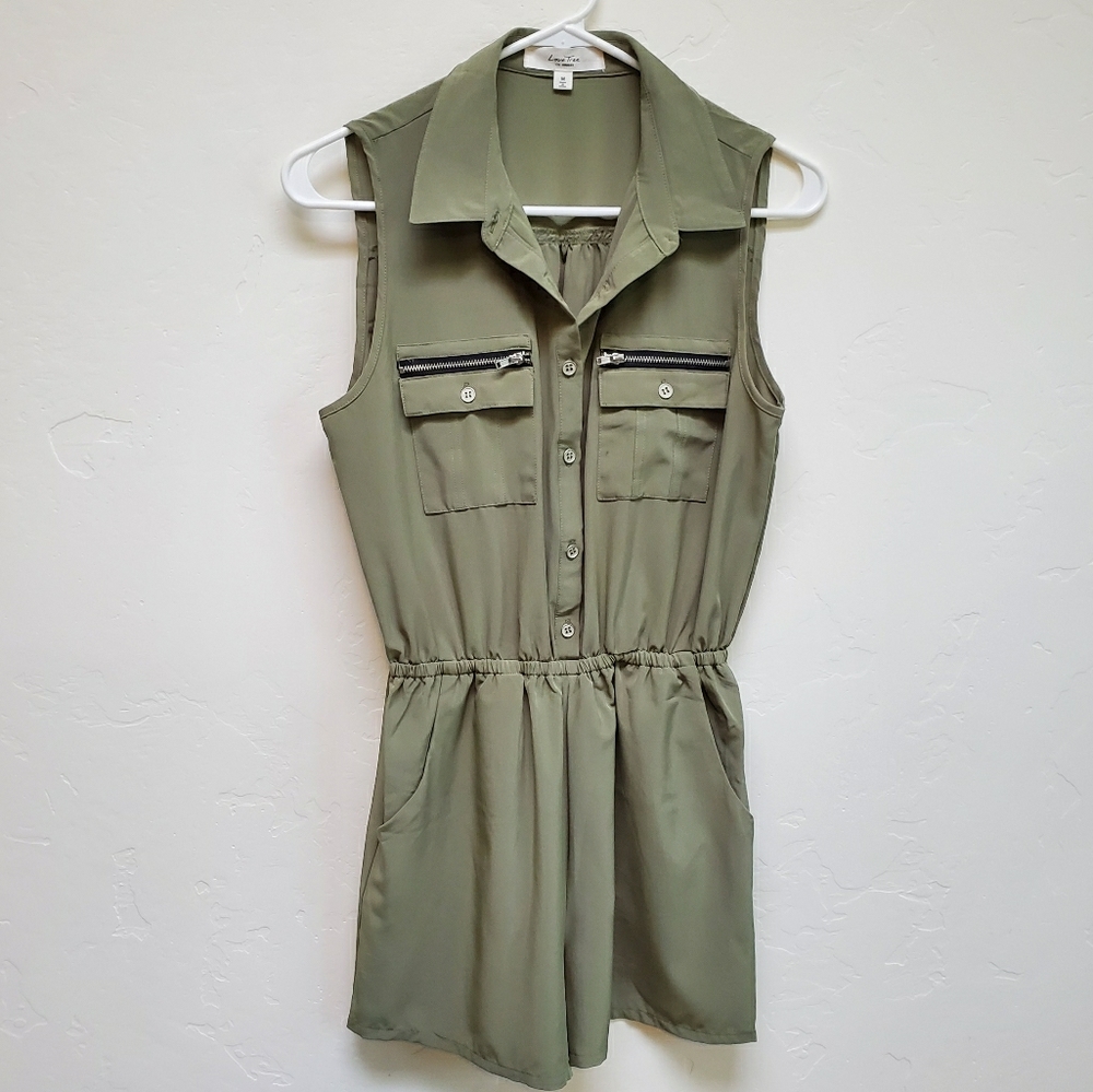 Army Green Romper - Picture 1 of 6
